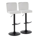 Henry - Contemporary Adjustable Barstool & Swivel With Rounded T Footrest (Set of 2) by HouseOfZazla