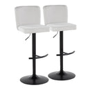 Henry - Contemporary Adjustable Barstool & Swivel With Rounded T Footrest (Set of 2) by HouseOfZazla