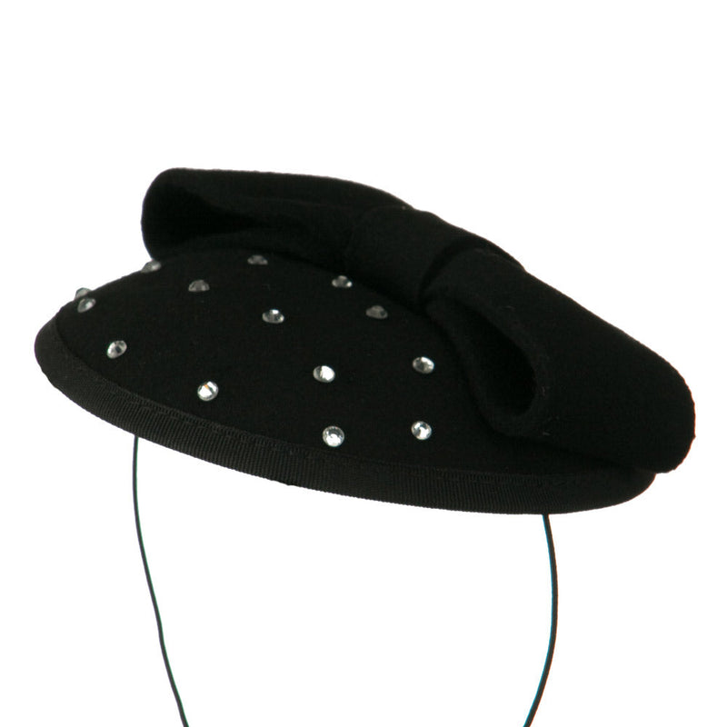 Wool Felt Cocktail Hat with Bow