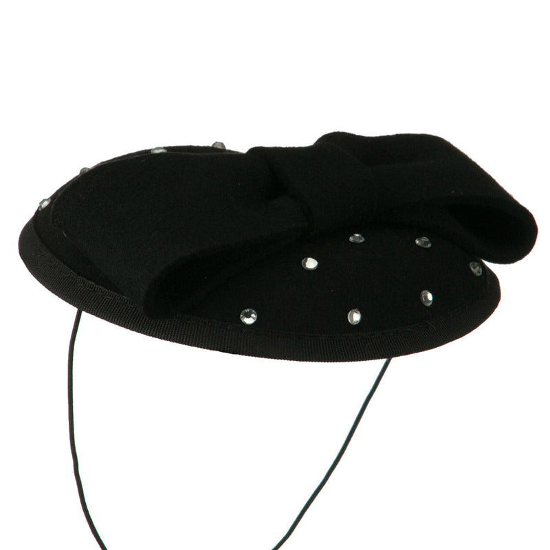 Wool Felt Cocktail Hat with Bow