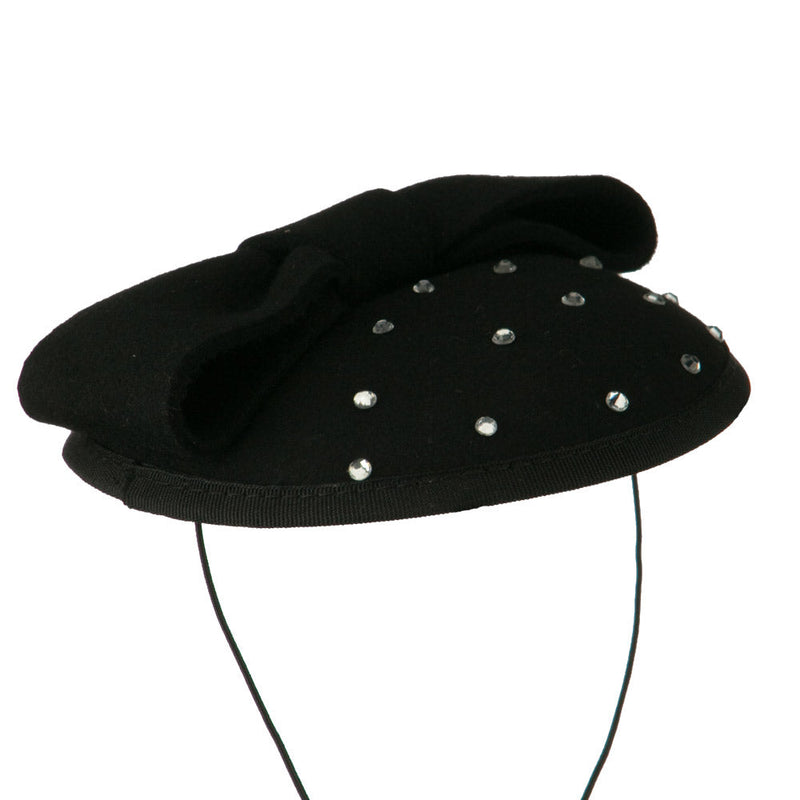 Wool Felt Cocktail Hat with Bow