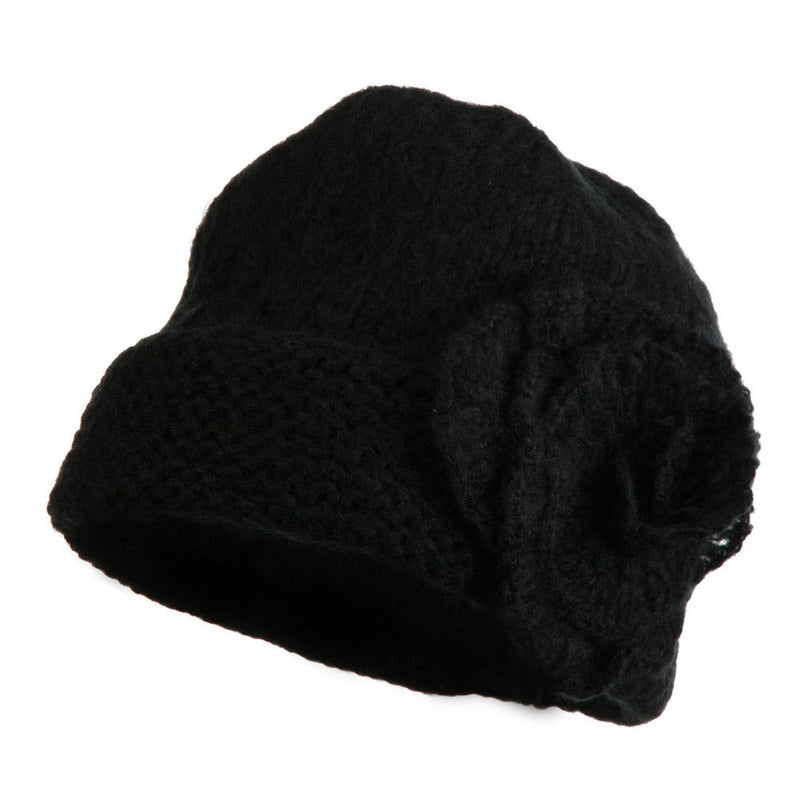 Ladies Flower Accent Cuff Beanie