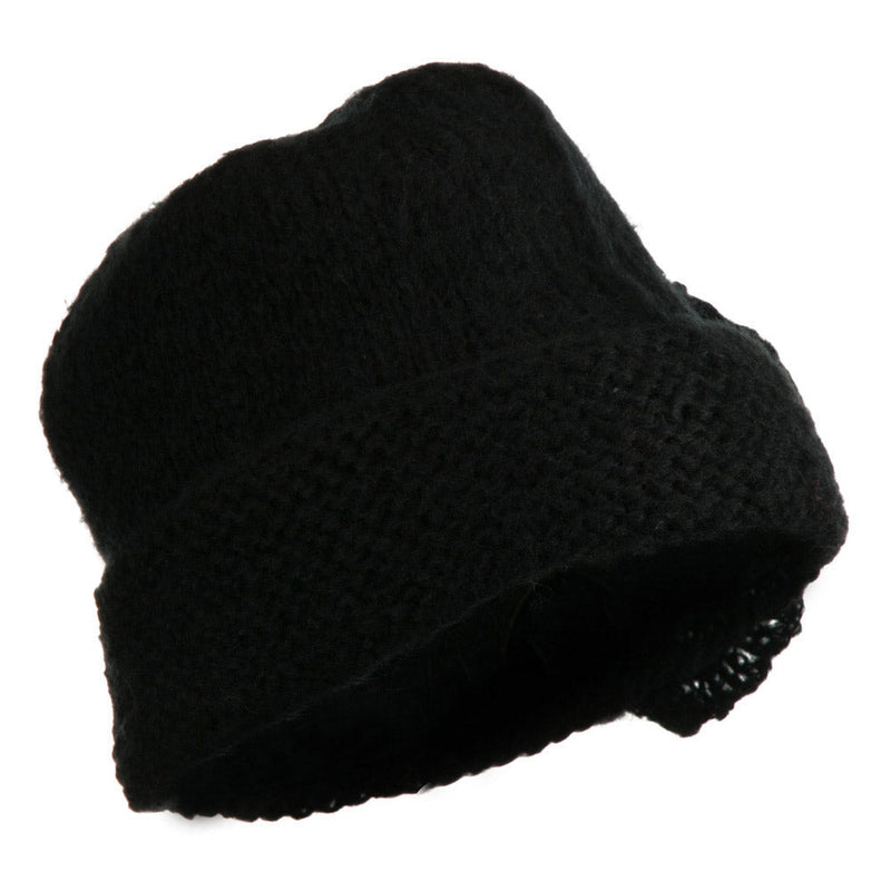 Ladies Flower Accent Cuff Beanie