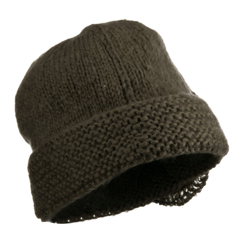 Ladies Flower Accent Cuff Beanie