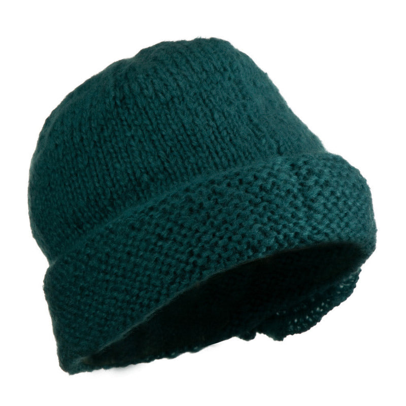 Ladies Flower Accent Cuff Beanie