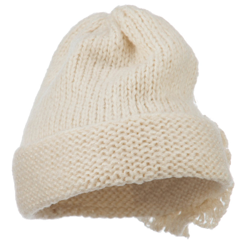 Ladies Flower Accent Cuff Beanie