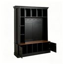 Vibe Haus 62.2'' Farmhouse Hall Tree with Shoe Storage Bench