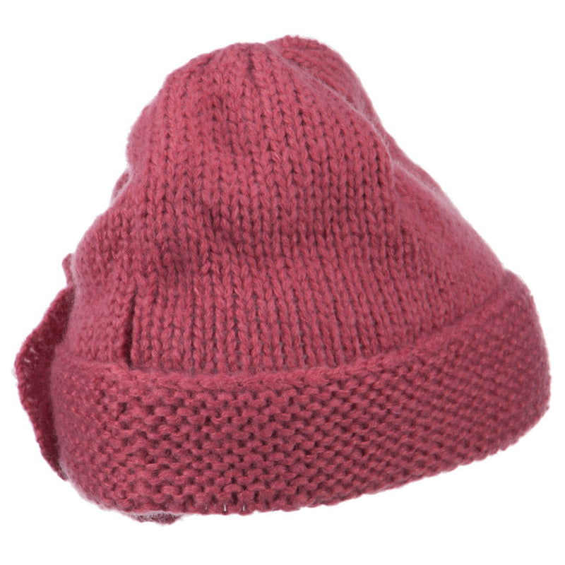 Ladies Flower Accent Cuff Beanie