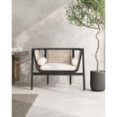 Versailles - Accent Armchair With Rattan Frame - Cream by HouseOfZazla