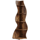 5 Tier Wavy Corner Bookshelf And Plant Stand For Living Room by HouseOfZazla