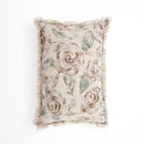 Linen Printed Lumber Throw Pillow 16x24 Brown & Green