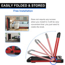 2 in 1 Under Desk Treadmill - 2.5 HP Folding Treadmill for Home, Installation-Free Foldable Treadmill Compact Electric Running Machine, Remote Control & LED Display Walking Running Jogging, Red