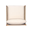 Modern Outdoor Woven Lounge Chair With Solid Wood Frame - Teak by HouseOfZazla