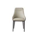 Modern Dining Chair Set Upholstered Seats Steel Metal Legs 2 Tone Contemporary Kitchen Living Room Furniture (Set of 2) - Black / Gray by HouseOfZazla