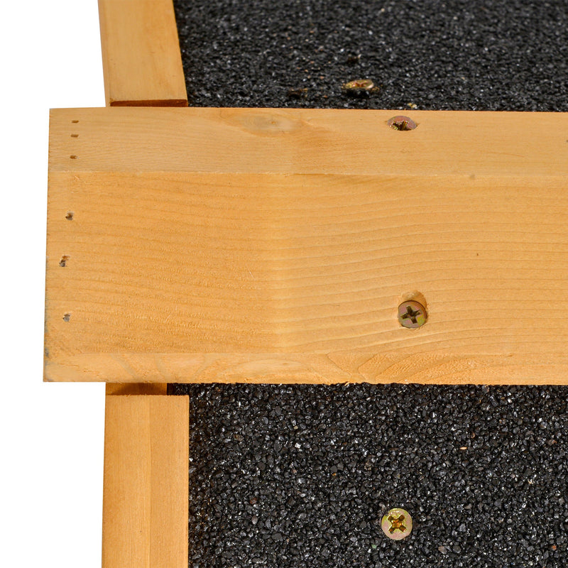 2-Level Rabbit Hutch Bunny House with Weatherproof Asphalt Roof, Removable Tray and Ramp for Outdoor