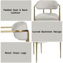 Zayn Arm Chair (Set of 2) - Beige / Gold