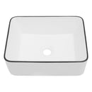 Modern European Style Ceramic Rectangular Vessel Bathroom Sink by HouseOfZazla