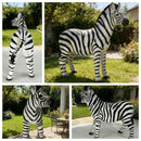 18.31" H x 19.49" L Simulated Zebra Garden Statue
