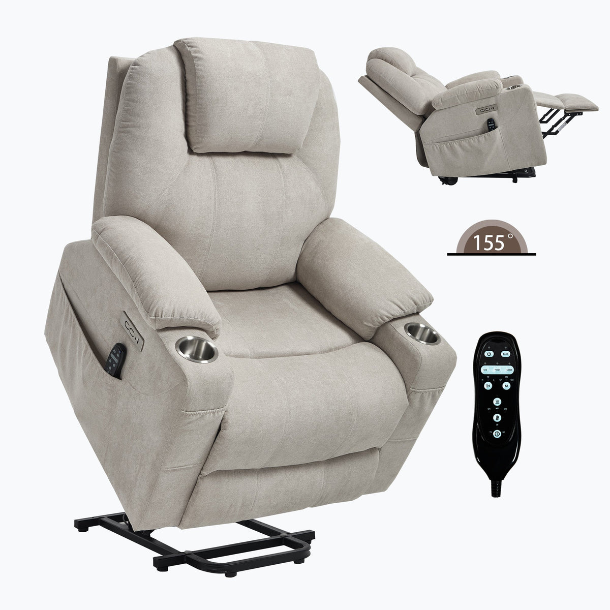 Premium Power Lift Recliner Chair with Massage Functionality, photo 9 of 10