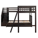 Solid L Shaped Bunk Bed With 3 Drawers, Ladder And Staircase by HouseOfZazla