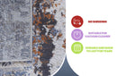 Payas - 8' X 10' Abstract Area Rug - Ivory / Blue