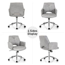 Adjustable Hollow Mid Back Leisure Office Chair with Armrest-Gray by DirectDeals