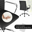 High Back Ribbed Office Chair with Armrests