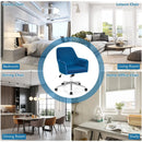 Velvet Accent Office Armchair with Adjustable Swivel and Removable Cushion by LJGDeals