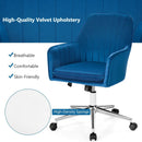 Velvet Accent Office Armchair with Adjustable Swivel and Removable Cushion by LJGDeals