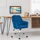 Velvet Accent Office Armchair with Adjustable Swivel and Removable Cushion by DirectDeals