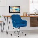 Velvet Accent Office Armchair with Adjustable Swivel and Removable Cushion by LJGDeals