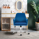 Velvet Accent Office Armchair with Adjustable Swivel and Removable Cushion by LJGDeals