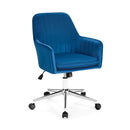 Velvet Accent Office Armchair with Adjustable Swivel and Removable Cushion by LJGDeals
