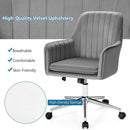 Velvet Accent Office Armchair with Adjustable Swivel and Removable Cushion by LJGDeals