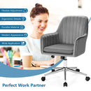 Velvet Accent Office Armchair with Adjustable Swivel and Removable Cushion by LJGDeals
