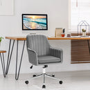 Velvet Accent Office Armchair with Adjustable Swivel and Removable Cushion by LJGDeals