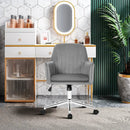 Velvet Accent Office Armchair with Adjustable Swivel and Removable Cushion by LJGDeals