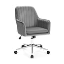 Velvet Accent Office Armchair with Adjustable Swivel and Removable Cushion by LJGDeals