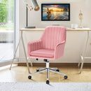 Velvet Accent Office Armchair with Adjustable Swivel and Removable Cushion by LJGDeals