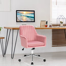 Velvet Accent Office Armchair with Adjustable Swivel and Removable Cushion by DirectDeals