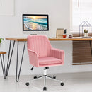 Velvet Accent Office Armchair with Adjustable Swivel and Removable Cushion by LJGDeals