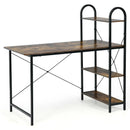 48-Inch Reversible Computer Desk with Storage Shelf by LJGDeals