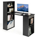 Computer Desk Writing Workstation Office with 6-Tier Storage Shelves by LJGDeals