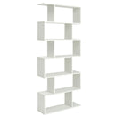 6 Tier S-Shaped Bookshelf Storage Display Bookcase Decor Z-Shelf -Coffee by DirectDeals