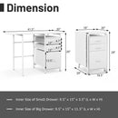 Home Office Folding Computer Laptop Desk Wheeled with 3 Drawers by LJGDeals