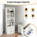 6-Tier Tall Freestanding Bookshelf with 4 Open Shelves and 2 Drawers by LJGDeals