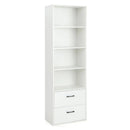 6-Tier Tall Freestanding Bookshelf with 4 Open Shelves and 2 Drawers by DirectDeals
