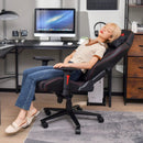 Adjustable Gaming Chair with Gas Lift 4D Armrest and Lumbar Support-Black by LJGDeals