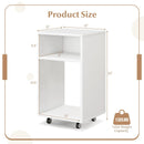 Mobile File Cabinet Wooden Printer Stand Vertical Storage Organizer-White by LJGDeals