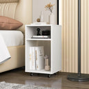 Mobile File Cabinet Wooden Printer Stand Vertical Storage Organizer-White by LJGDeals